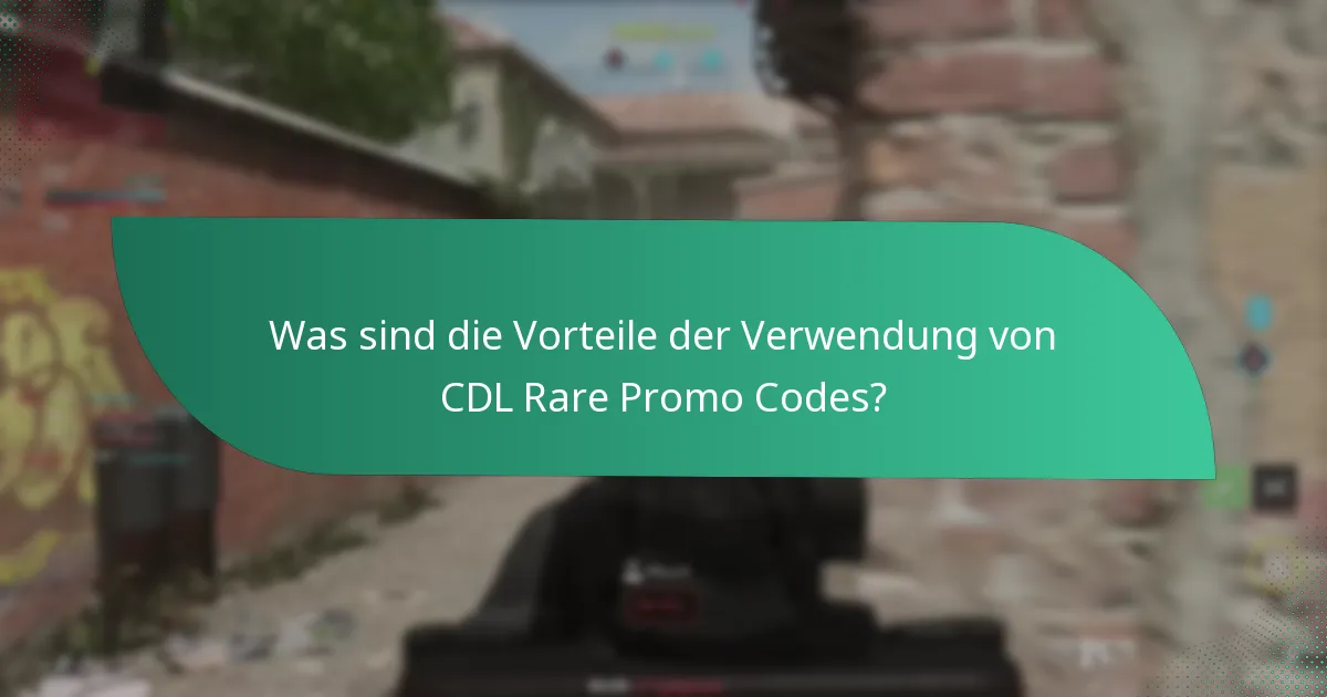 Welche Gegenstände können mit CDL Rare Promo Codes freigeschaltet werden?